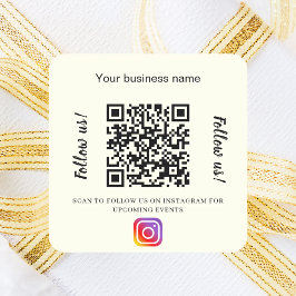 Adesivo Quadrado Código qr do nome da empresa de marfim no instagra