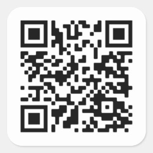 Adesivo Quadrado Código QR do rick