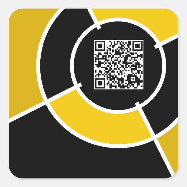 Adesivo Quadrado código QR dos olhais laranja (Frente)