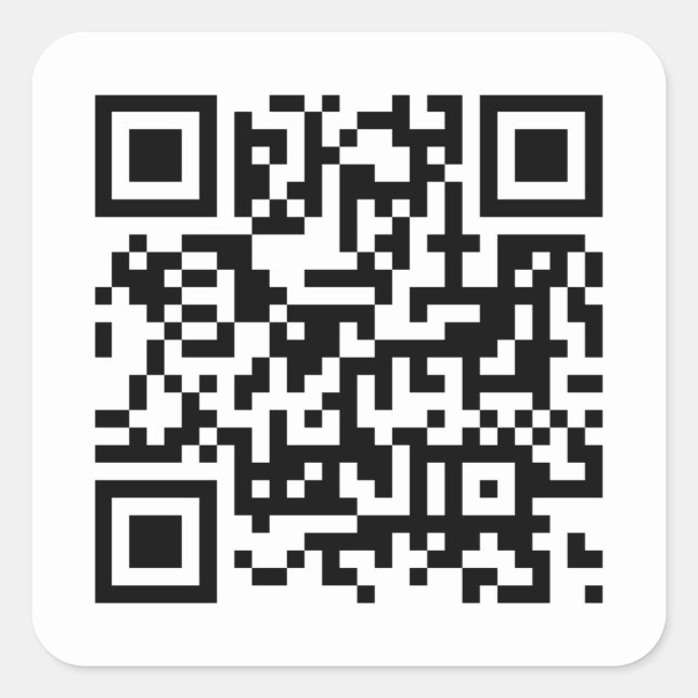 Adesivo Quadrado Código QR Empresa minimalista moderna (Frente)