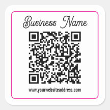 Código QR escaneável com escrita cursiva