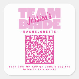 Adesivo Quadrado Código QR Festa de Despedida de Solteira Compre um