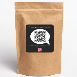 Adesivo Quadrado Código qr nome comercial mídia social instagram pr
