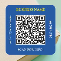 Código QR Nome Comercial Site Promo Azul Profundo 