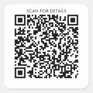 Adesivo Quadrado Código QR para Pessoal ou Empresarial