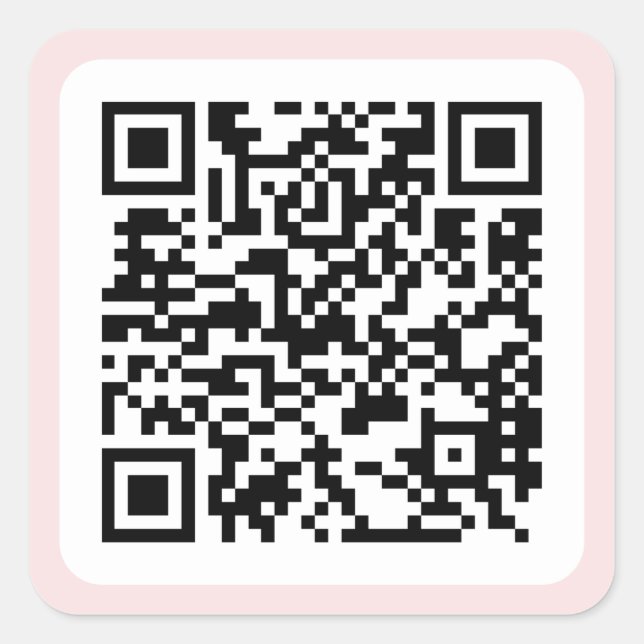 Adesivo Quadrado Código QR Personalizado (Frente)