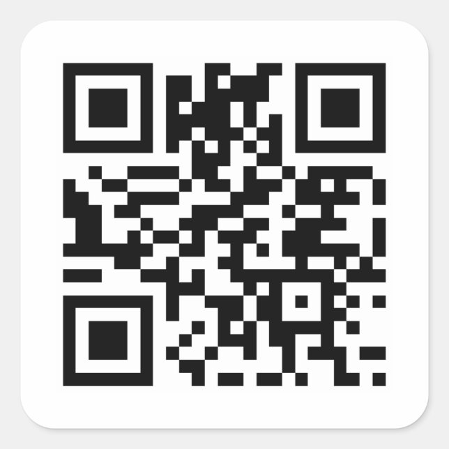 Adesivo Quadrado Código QR Personalizado  (Frente)