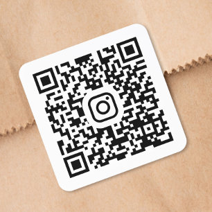 Adesivo Quadrado Código QR personalizado do Instagram