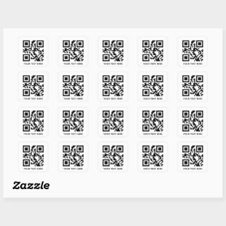 Adesivo Quadrado Código QR personalizado e Branca de promoção de te