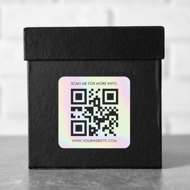 Adesivo Quadrado Código QR personalizado e promoção comercial holog (Criador carregado)