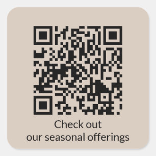 Adesivo Quadrado Código QR Personalizado Gerar Vinheta Quadrada de 