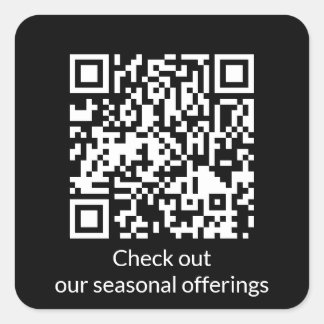 Adesivo Quadrado Código QR Personalizado Gerar Vinheta Quadrada de