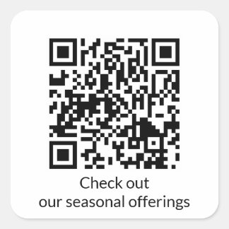 Adesivo Quadrado Código QR Personalizado Gerar Vinheta Quadrada de