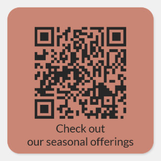 Adesivo Quadrado Código QR Personalizado Gerar Vinheta Quadrada de