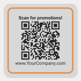 Adesivo Quadrado Código QR Personalizado para Material de Marketing