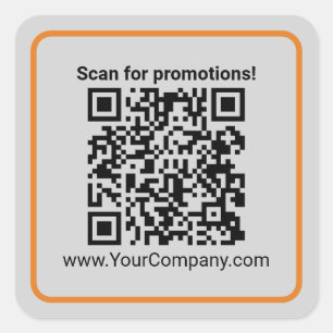 Adesivo Quadrado Código QR Personalizado para Material de Marketing