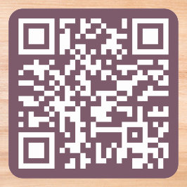 Adesivo Quadrado Código QR Personalizado Rosa Escuro Site Endereço 
