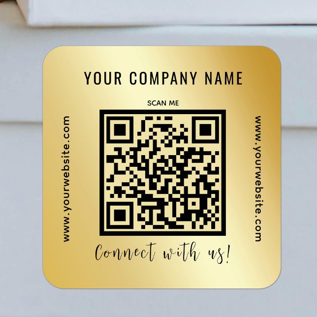 Adesivo Quadrado Código QR Promocional comercial moderno digitalizá (Criador carregado)