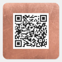 Código QR Simples Código Elegante de Cobre Bronze