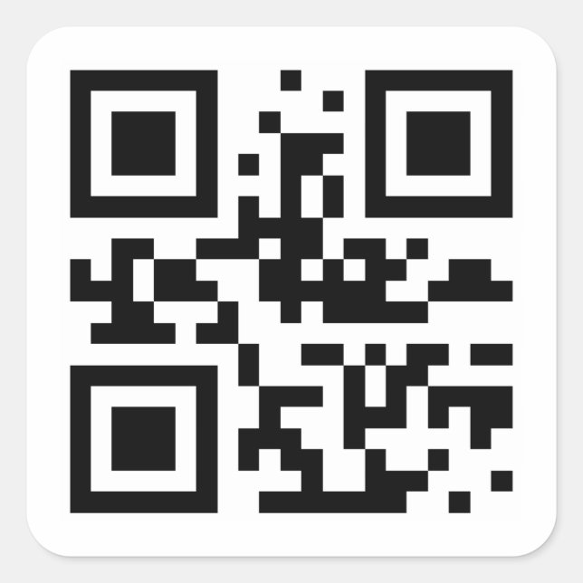 Adesivo Quadrado Código QR Simples para Pequenas Empresas Código QR (Frente)
