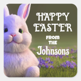 Adesivo Quadrado Coelhinho Bonito