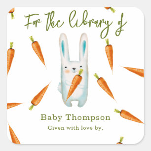 Adesivo Quadrado Coelhinho d'água - para a biblioteca de