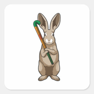 Adesivo Quadrado Coelhinho no Hockey com Hockey
