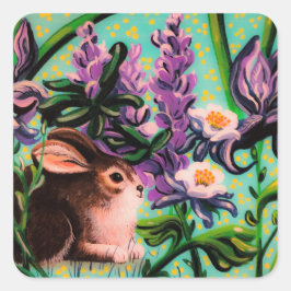 Adesivo Quadrado Coelhinho no Iris Sticker