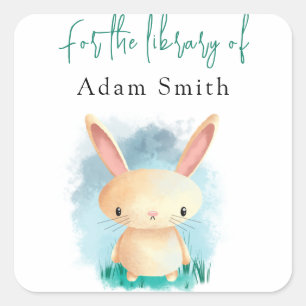 Adesivo Quadrado Coelho - para a biblioteca de