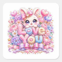 Coelhozinho Bunny Kawaii Fofinho Amor Rosa Pastel
