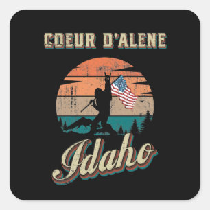 Adesivo Quadrado Coeur d’Alene Idaho