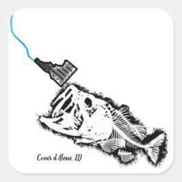 ADESIVO QUADRADO COEUR D'ALENE - UM PATRIOT DE IDENTIFICAÇÃO DE BAS