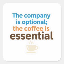 Adesivo Quadrado Coffee Lover Daily Ritual Sticker