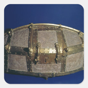 Adesivo Quadrado Cofre de Viking para o ouro