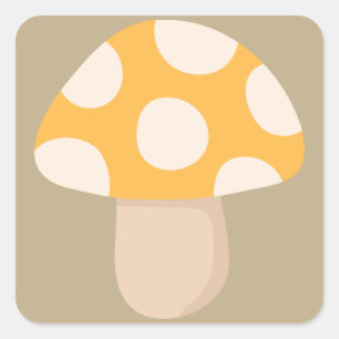 Adesivo Quadrado Cogumelo manchado