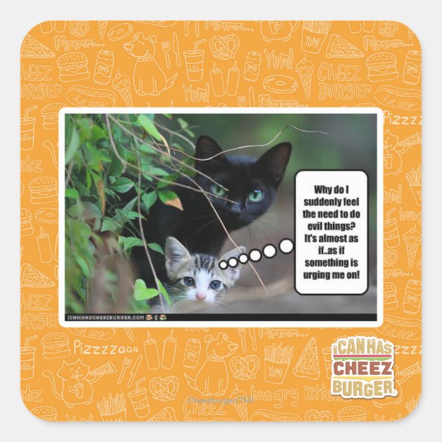 Adesivo Quadrado coisas mau (Frente)