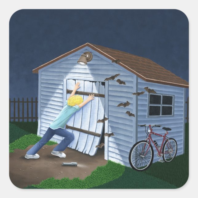 Adesivo Quadrado Coisas que soam na noite (Frente)