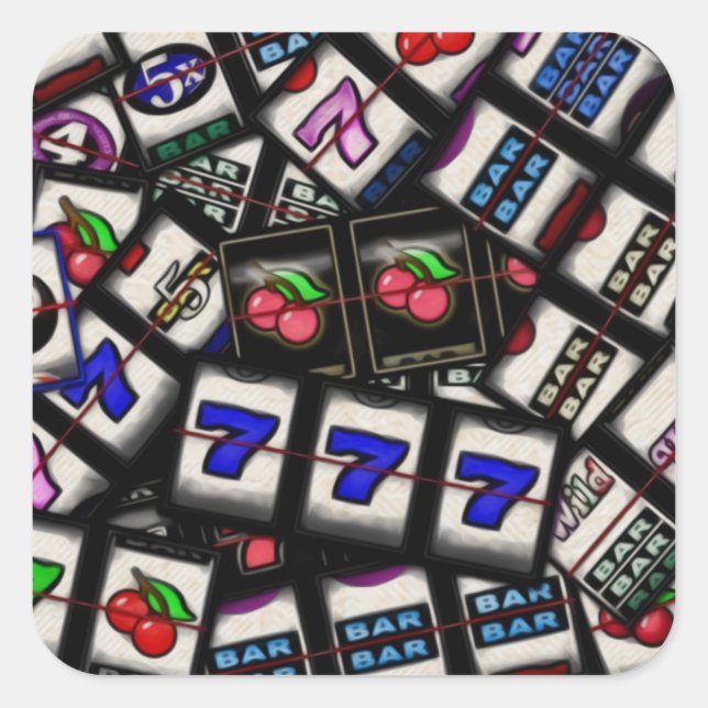 Adesivo Quadrado Colagem de bobinas de máquinas de slot (Frente)