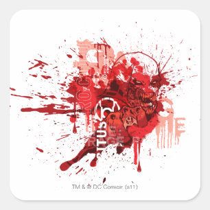 Adesivo Quadrado Colagem de Corpos de Lanterna Vermelha