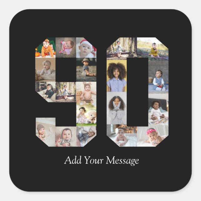 Adesivo Quadrado Colagem de Fotos 90 (Frente)