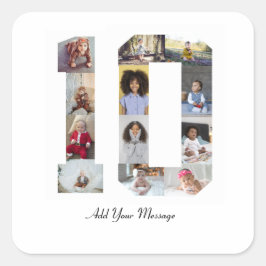 Adesivo Quadrado Colagem de Fotos Número 10