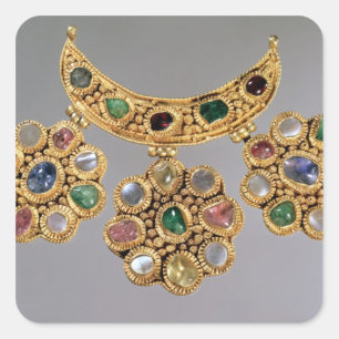 Adesivo Quadrado Colar dada forma crescente com pendentes