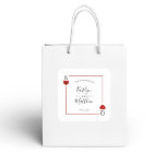 Adesivo Quadrado Coleção de Casamentos de Cartões de Jogada Monogra<br><div class="desc">Celebrar com estilo com estes na moda e bem modernos autocolantes de casamento. Este design é fácil de personalizar com a sua redação de eventos especiais e seus convidados ficarão entusiasmados quando receberem esses adesivos fabulosos.</div>