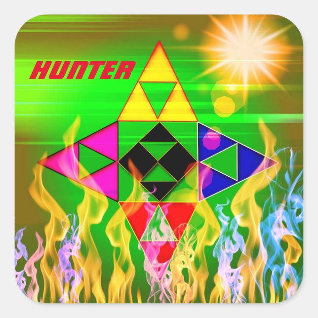 Adesivo Quadrado Coleção de Crianças Galores de Triângulos - Adesiv (Frente)