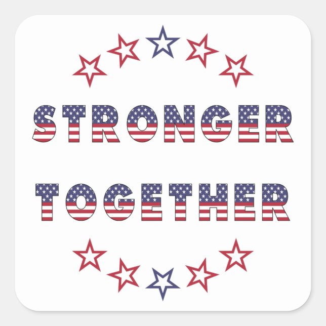 Adesivo Quadrado Coleção do Partido das Eleições dos EUA! (Frente)