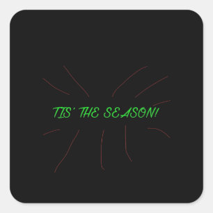 Adesivo Quadrado Coleção Gráfica Minimalista 'Tis Season Limpa