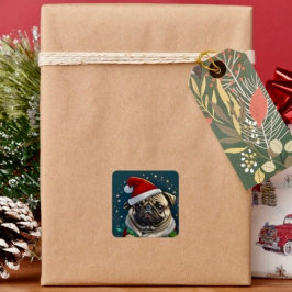 Adesivo Quadrado Coleção Puggy Claus