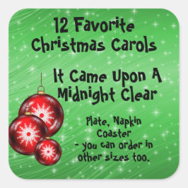 Adesivo Quadrado Coleção Sticker 12 Carols Favoritos - 9