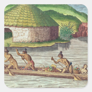 Adesivo Quadrado Coleta de Culturas para o Armazém Comunal