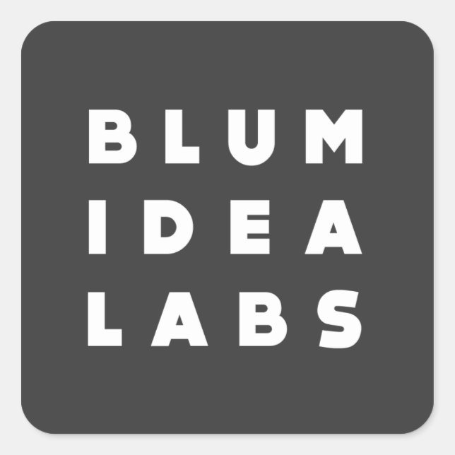 Adesivo Quadrado Coletes Blum Idea Labs (Frente)